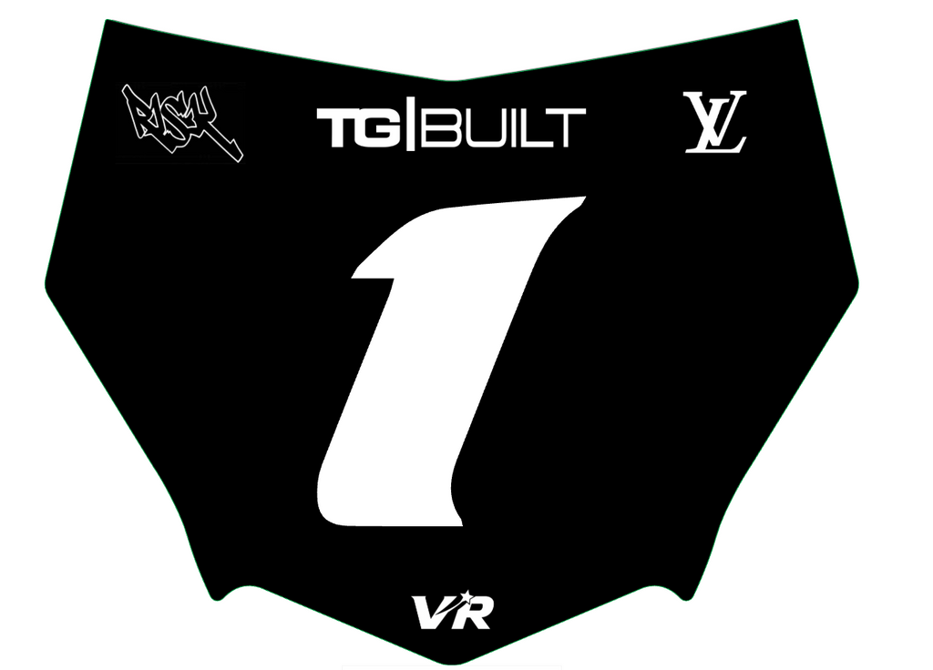 Customizable Moto cuts plate decal