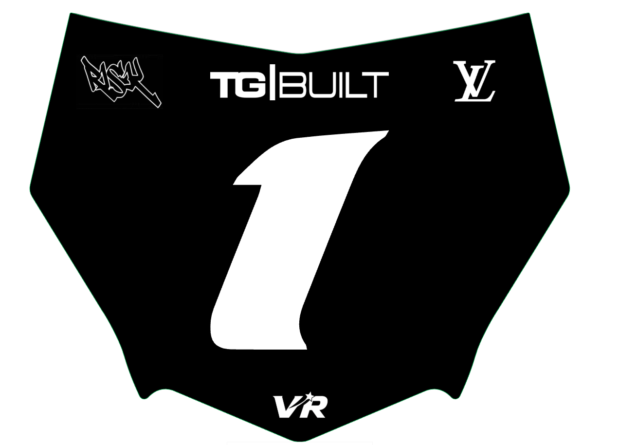 Customizable Moto cuts plate decal